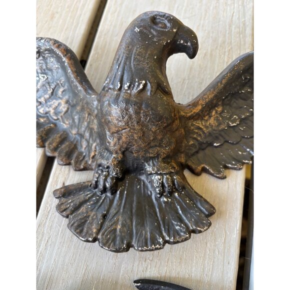 Vtg Homco Cast Aluminum Eagle Wall Decor Set Of 3 Pieces Black - Picture 4 of 7